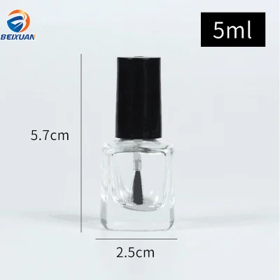 5 мл оптовая продажа популярная пустая стеклянная бутылка для лака для ногтей портативная маленькая кисточка для дизайна ногтей контейнер с несколькими